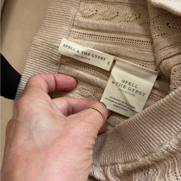 Spell & The Gypsy xs beige Textured Knit bottoms. - Picture 2 of 7